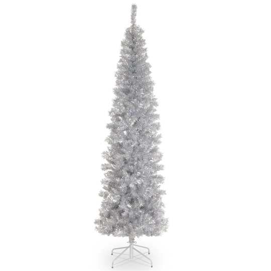 6Ft Unlit Tinsel Artificial Christmas Tree By National Tree Company in Silver | 6 ft | Michaels®